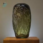 گلدان شیشه ای دفرمه بلند