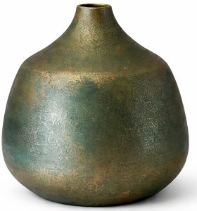 گلدان سفالی مدل سیمرغ رنگ سبز