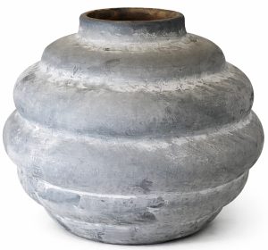 گلدان سفالی مدل غبار رنگ خاکستری