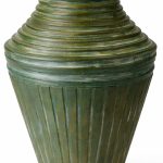 گلدان سفالی مدل کتیبه رنگ سبز