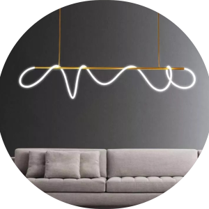 لوستر مدرن سقفی طرح فلکسی 360 خطی سایز 1.50 سانتی کد0048