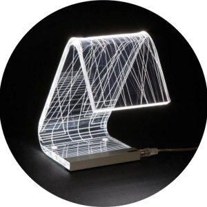 آباژور رومیزی طرح پلکسی گلاس کد00244