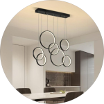 لوستر سقفی خطی و حلقه ای