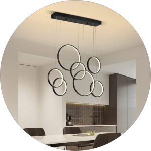 لوستر سقفی خطی و حلقه ای