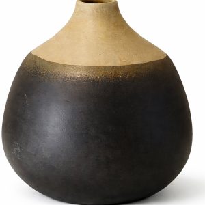 گلدان سفالی مدل سیمرغ رنگ مشکی