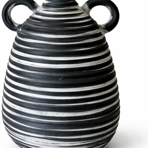 گلدان سفالی مدل کوزه رنگ مشکی