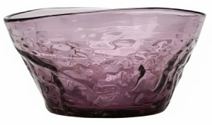 میوه خوری دفرمه شیشه رنگی بنفش