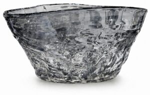 میوه خوری دفرمه شیشه رنگی دودی