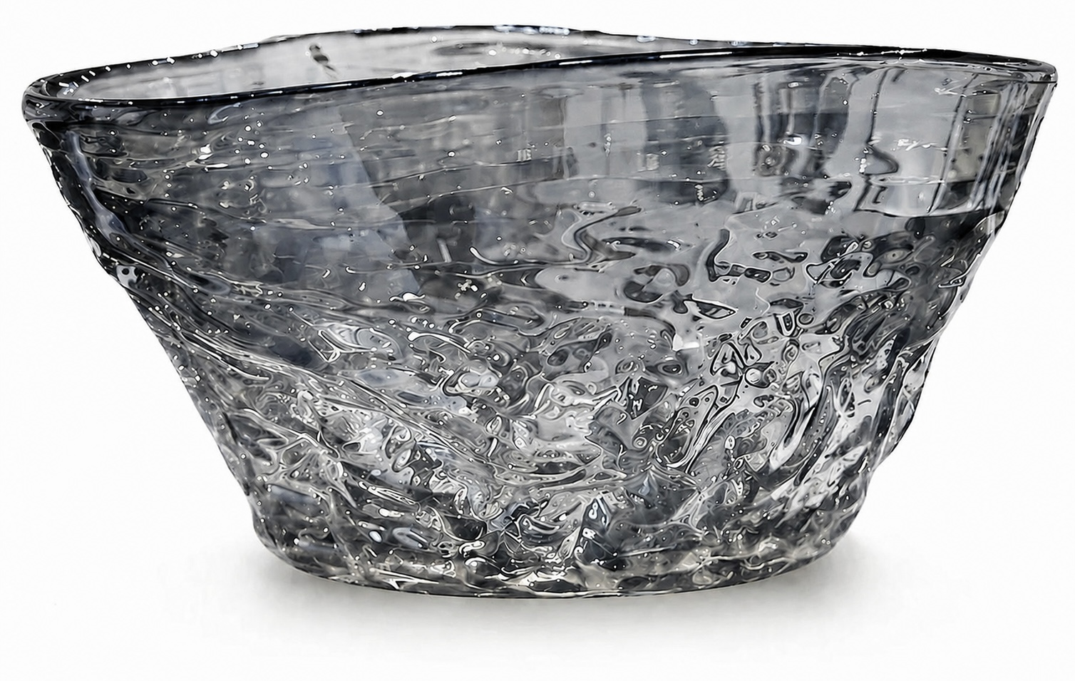 میوه خوری دفرمه شیشه رنگی دودی