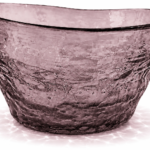کاسه دفرمه شیشه رنگی بنفش