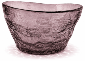 کاسه دفرمه شیشه رنگی بنفش