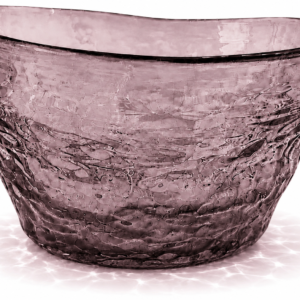 کاسه دفرمه شیشه رنگی بنفش