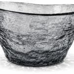 کاسه دفرمه شیشه رنگی دودی