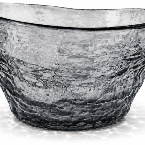 کاسه دفرمه شیشه رنگی دودی